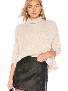 Free People Fluffy Fox Chunky Knit Sweater